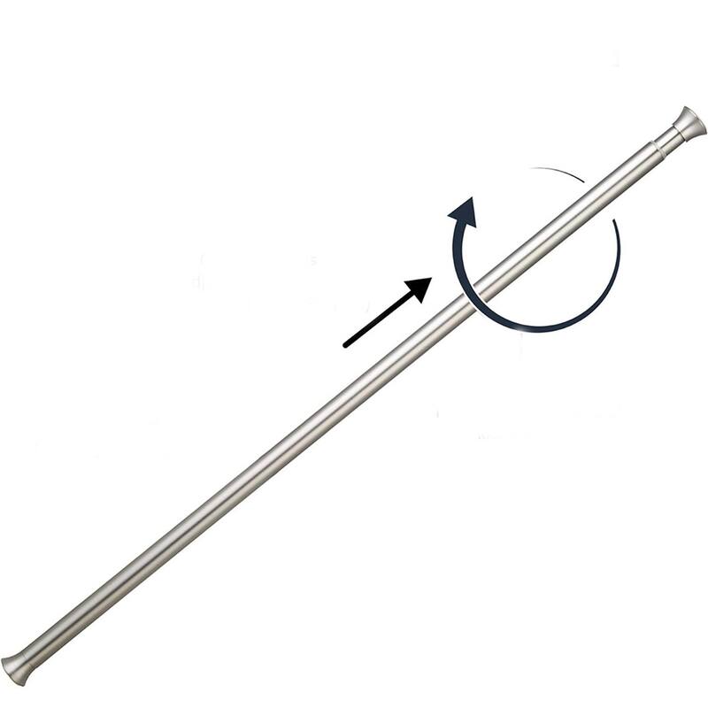 Shower Curtain Tension Rod, Adjustable Length, 4273" Silver Bed